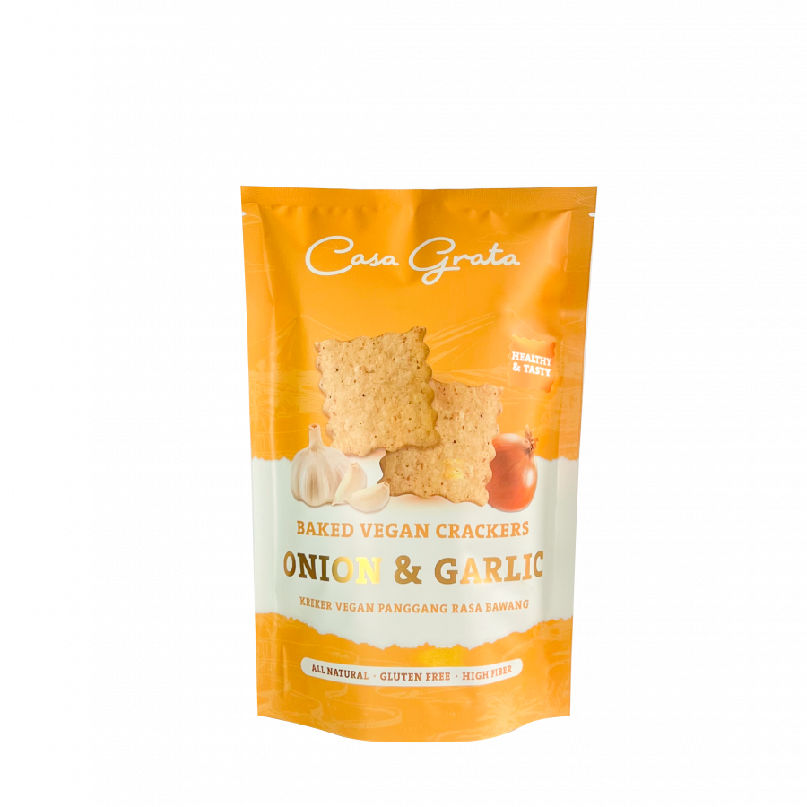 Casa Grata Onion & Garlic Crackers - 70 gram