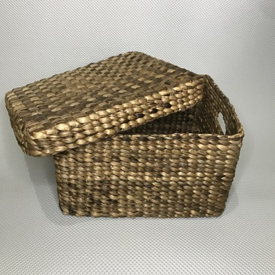 Bengok Box with cover_Keranjang Enceng Gondok Handmade