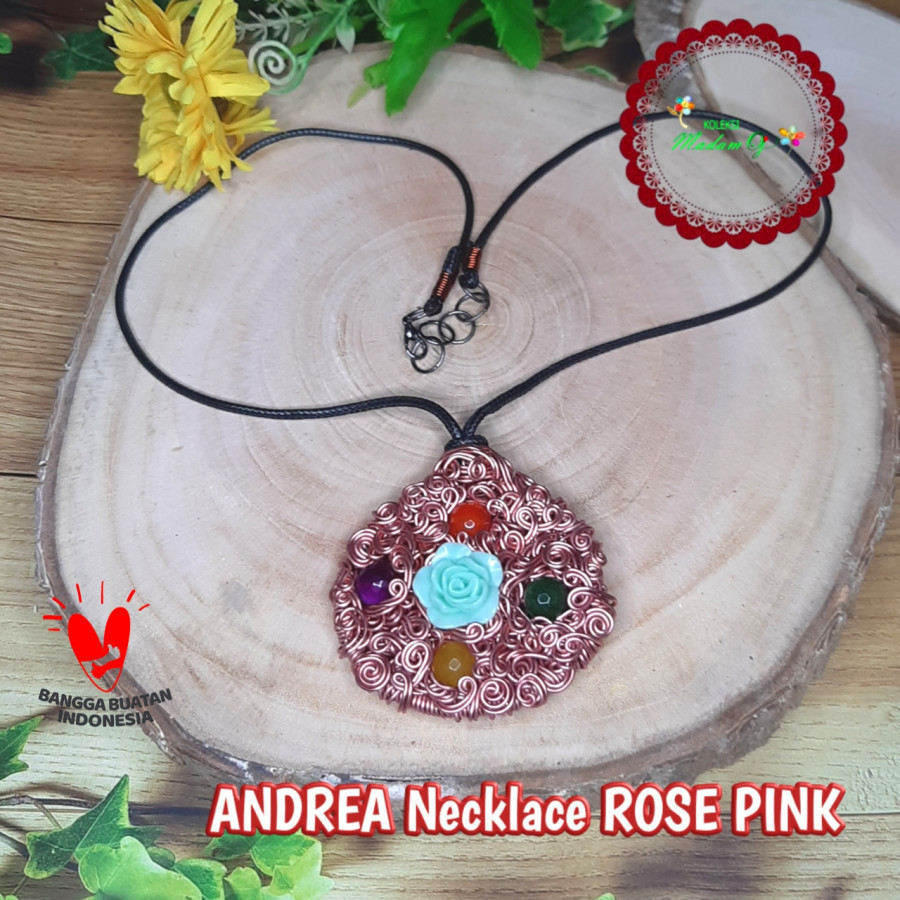 Andrea Necklace Rose Pink