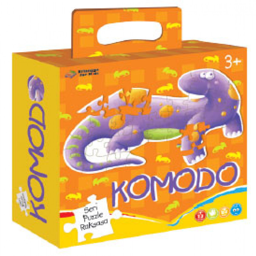 Erlangga For Kids - Puzzle Raksasa: Komodo #