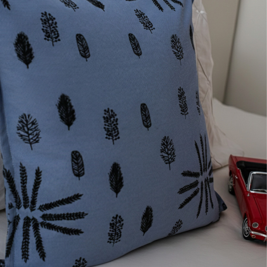 Cushion Cover Winter Forest - Stripe Blue
