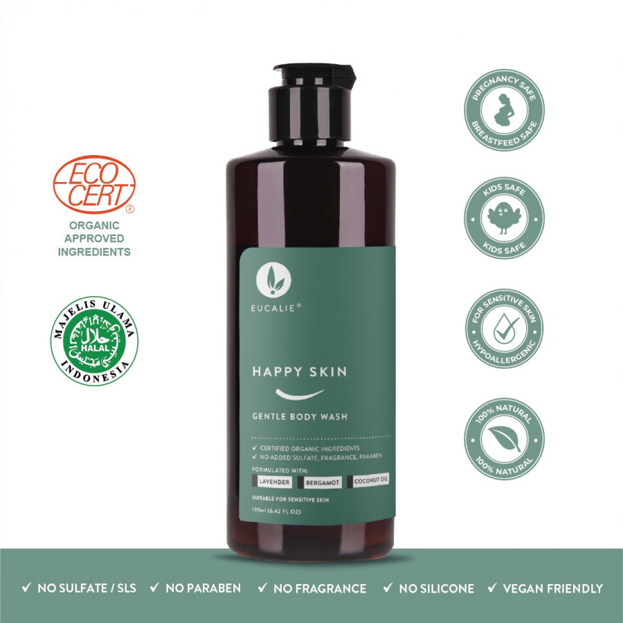 Eucalie Organic Gentle Body Wash - Happy Skin