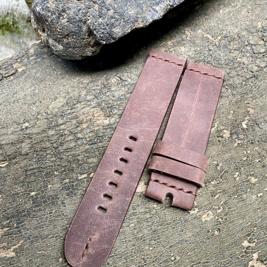 Strap tali jam tangan kulit asli sapi crazy horse warna coklat GARANSI 1 TAHUN