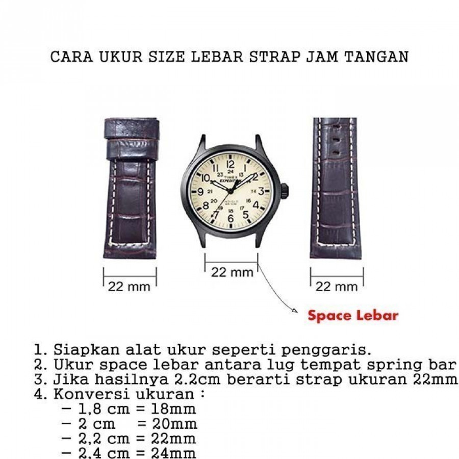 Tali Jam Tangan Kulit Asli Logo Citizen Garansi 1 Tahun- Strap Leather