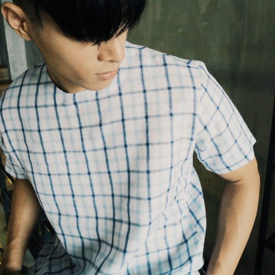 Linen checker shirt