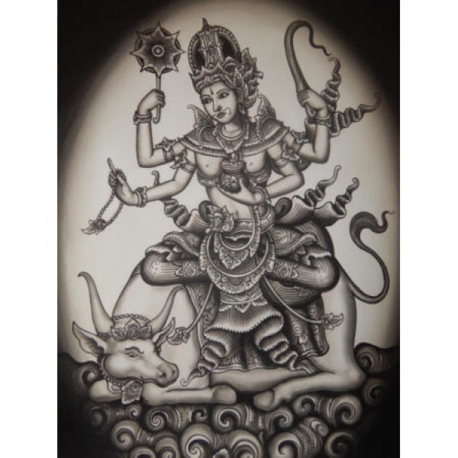 Lukisan tradisional motif dewa 23315