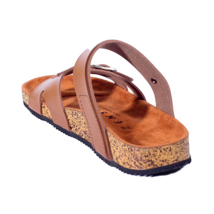 Zensa Footwear Kanna Brown Sandal Slipper Wanita Original