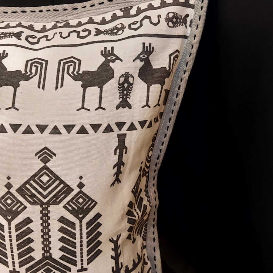 Cushion Cover Sumba Stitched - Gray