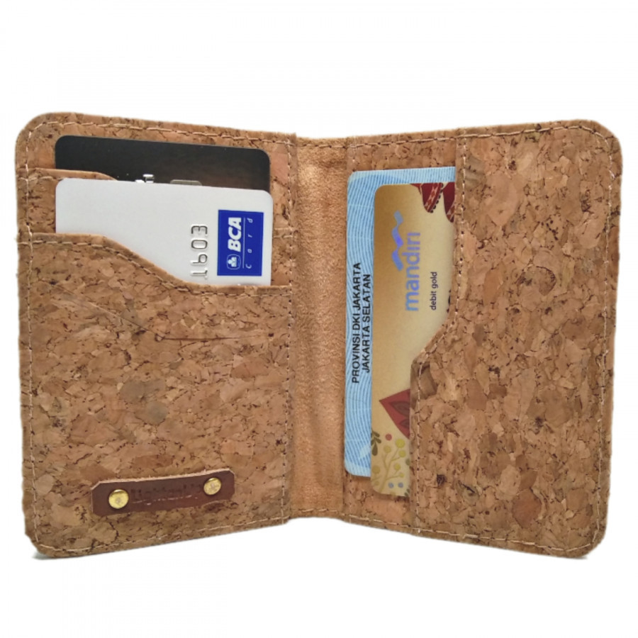 Dompet kartu / mini wallet / dompet kecil lipat / Cork - LightenUp