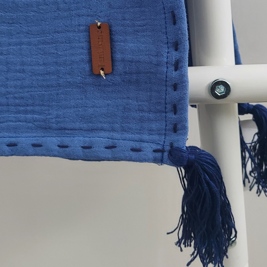 Throw Blanket Natural Blue / Selimut Sofa