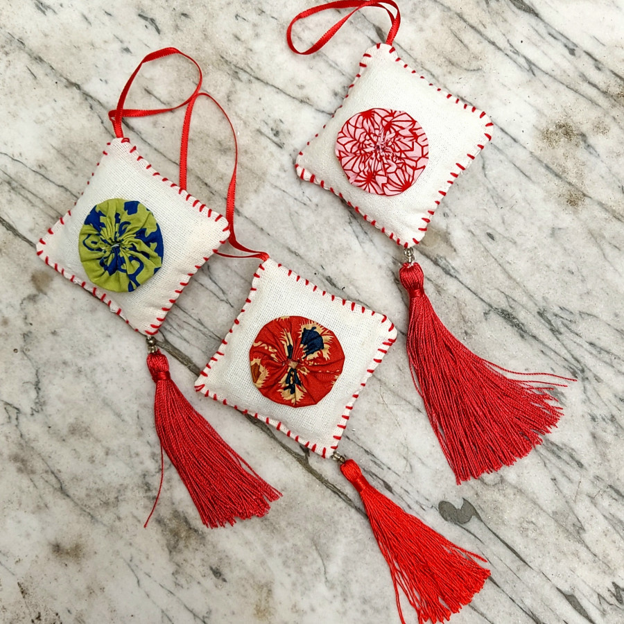 Mini Pillow Xmas Ornament