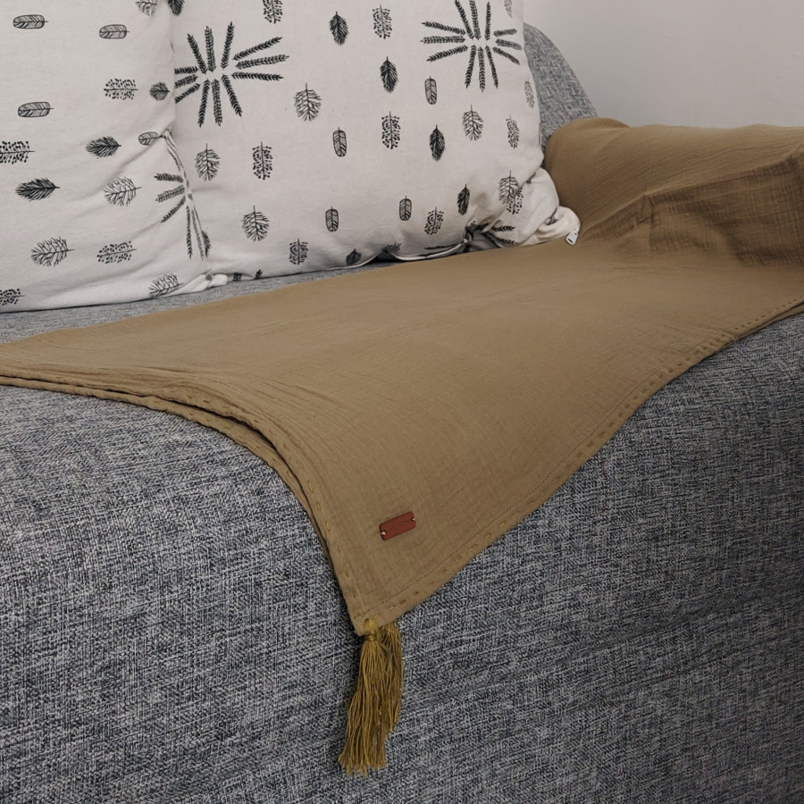 Throw Blanket Natural Olive / Selimut Sofa