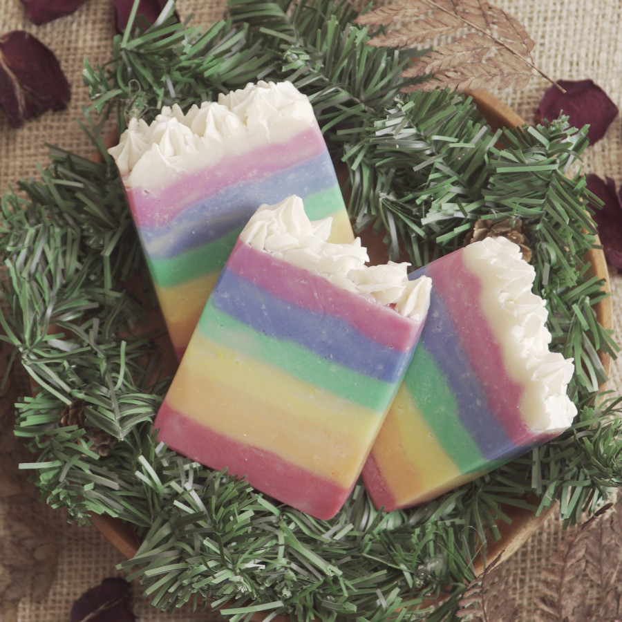 Jasmine rainbow bar soap