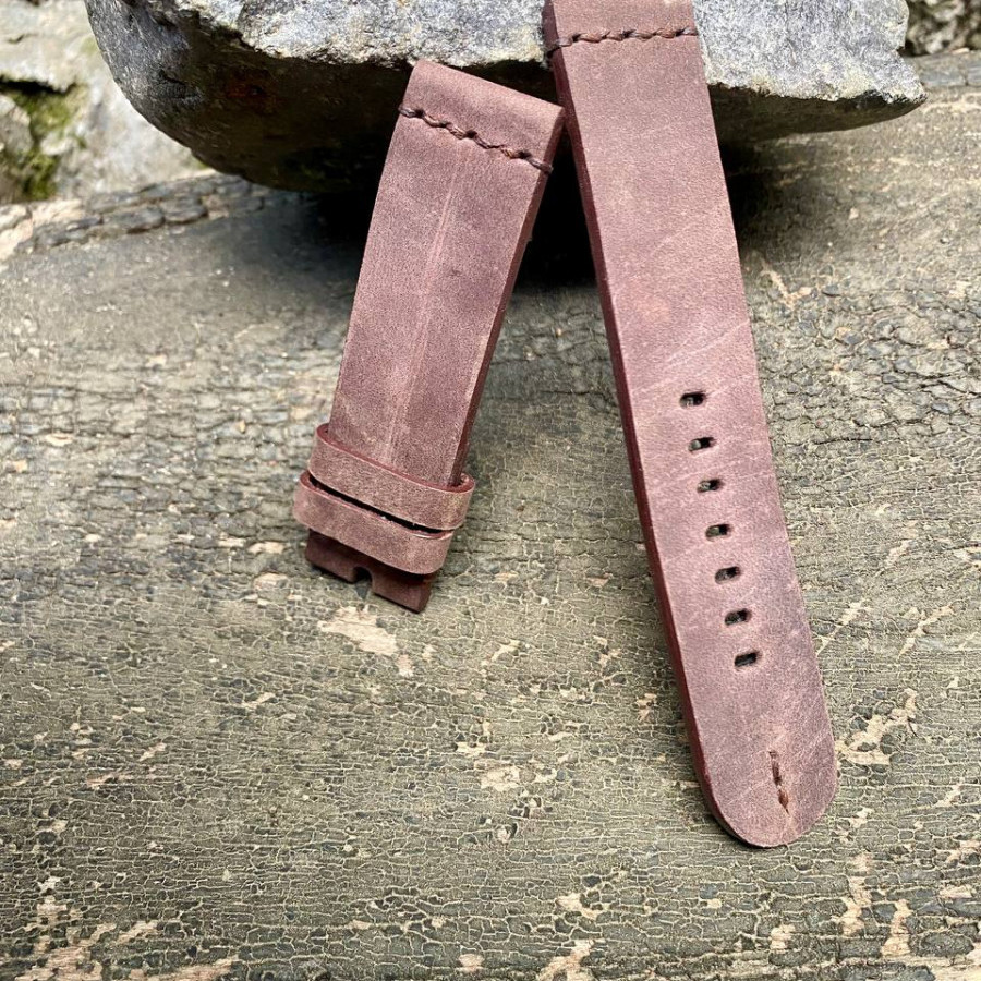 Strap tali jam tangan kulit asli sapi crazy horse warna coklat GARANSI 1 TAHUN