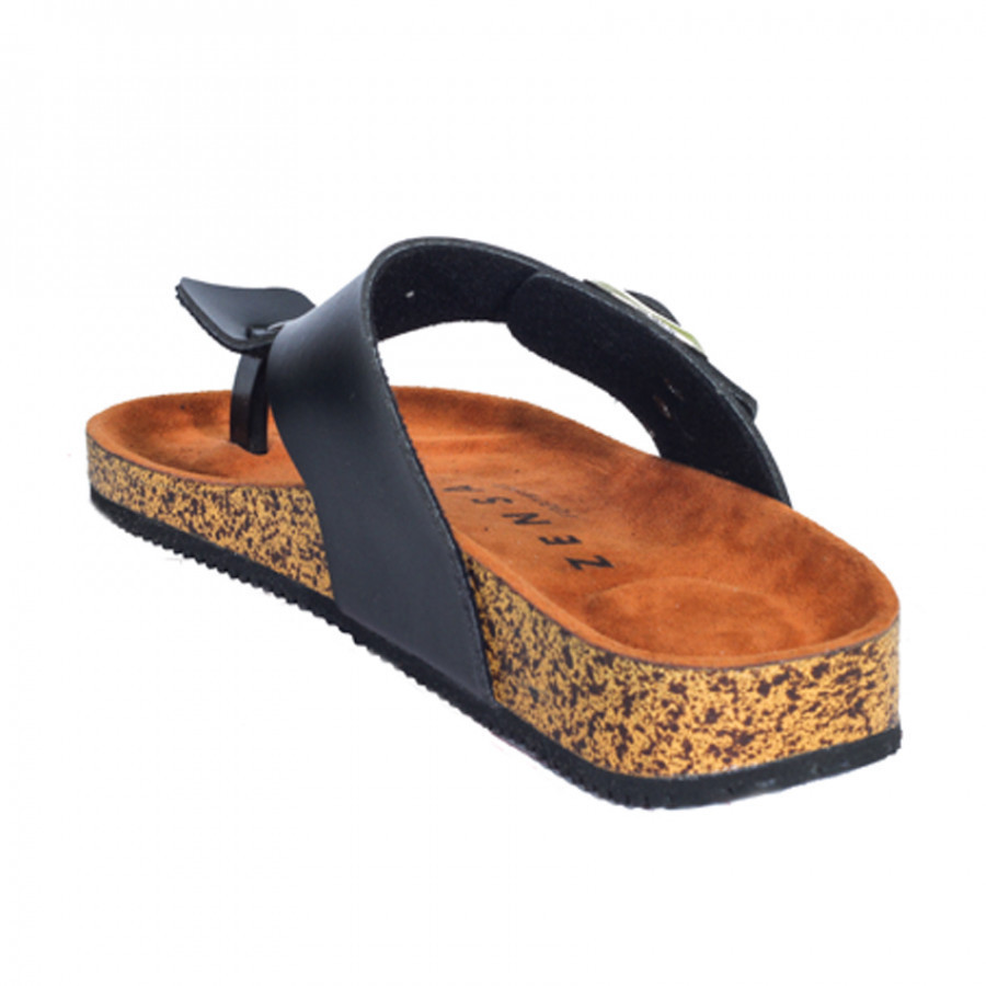 Zensa Footwear Erina Black Sandal Slipper Wanita Original