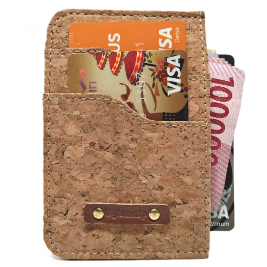 Genta / dompet cork kartu kredit / dompet kecil - LightenUp