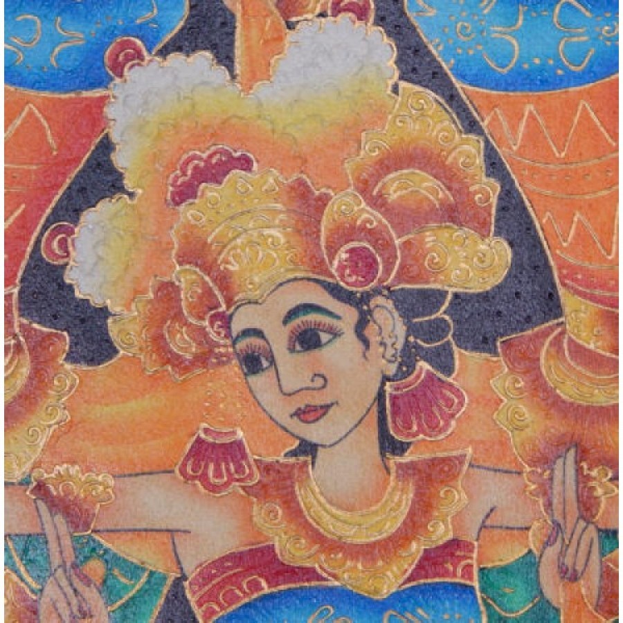 Lukisan tradisional motif 3 rejang bali 58650