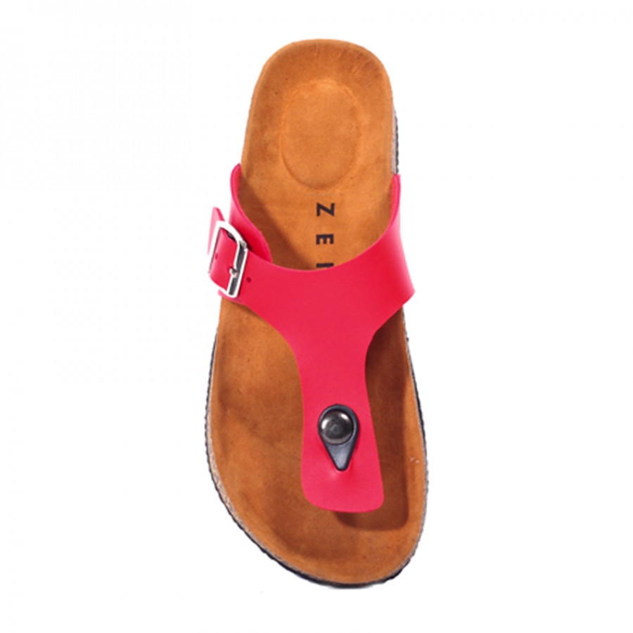 Zensa Footwear Erina Red Sandal Slipper Wanita Orignal