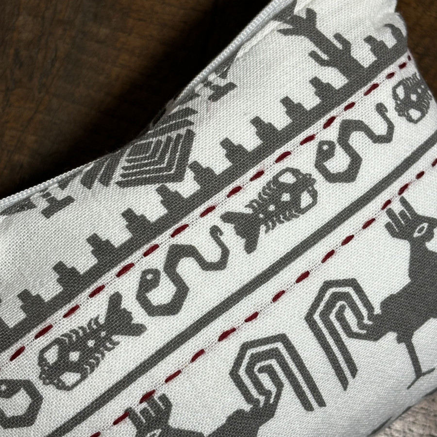 Pouch Sashiko Sumba - Grey