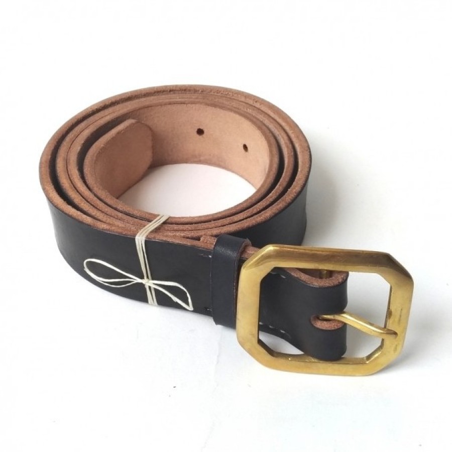 Holarocka Vegtan Leather Belt 02 - black ( Sabuk kulit )