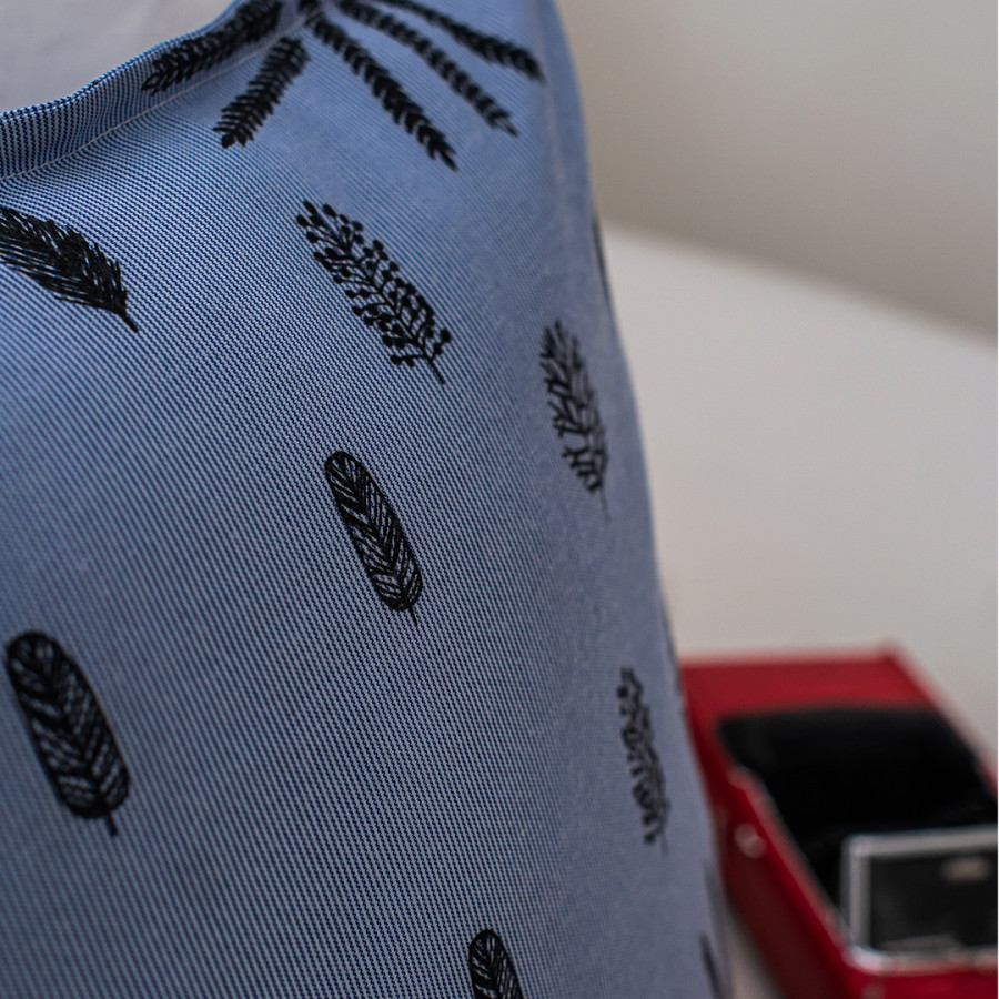 Cushion Cover Winter Forest - Stripe Blue