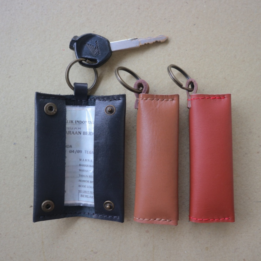 Dompet STNK 002 Kulit Pull Up Handmade Murah Merah Matoa