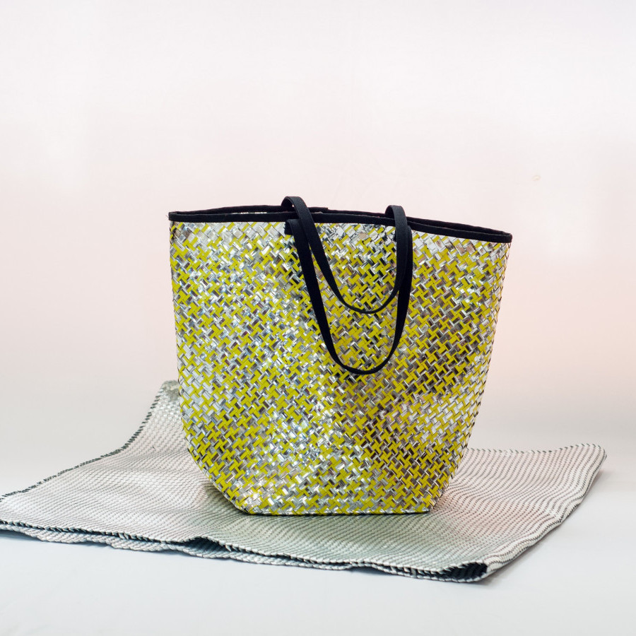 Tas daur ulang / recycle bag - Beach Bag (Yellow)