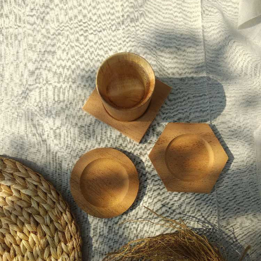 Loka - tatakan gelas kayu