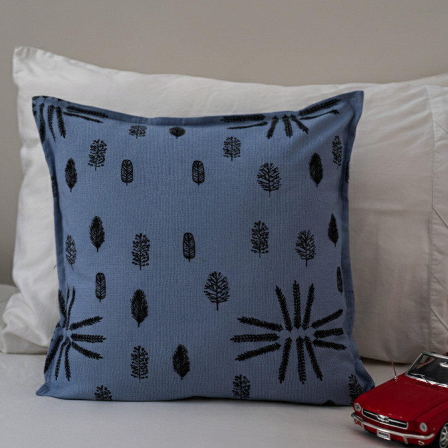Cushion Cover Winter Forest - Stripe Blue