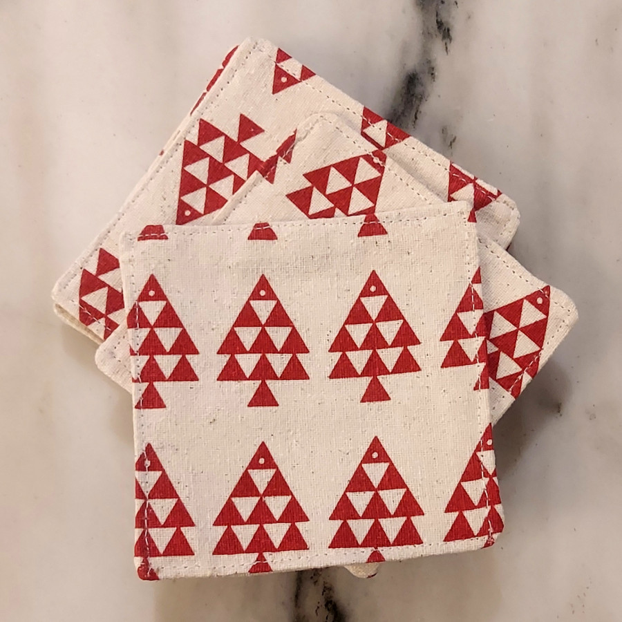 Xmas Coaster Merlin - Red