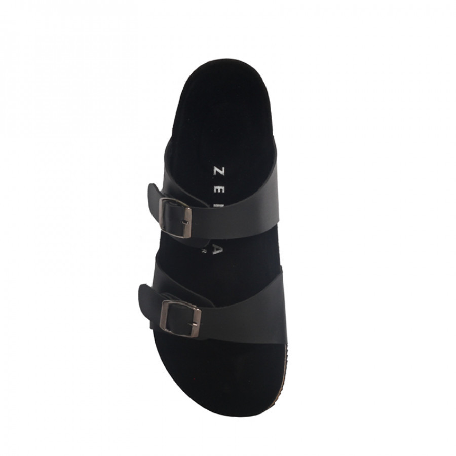 Xander Full Black | Zensa Footwear Sandal Jepit Pria Casual
