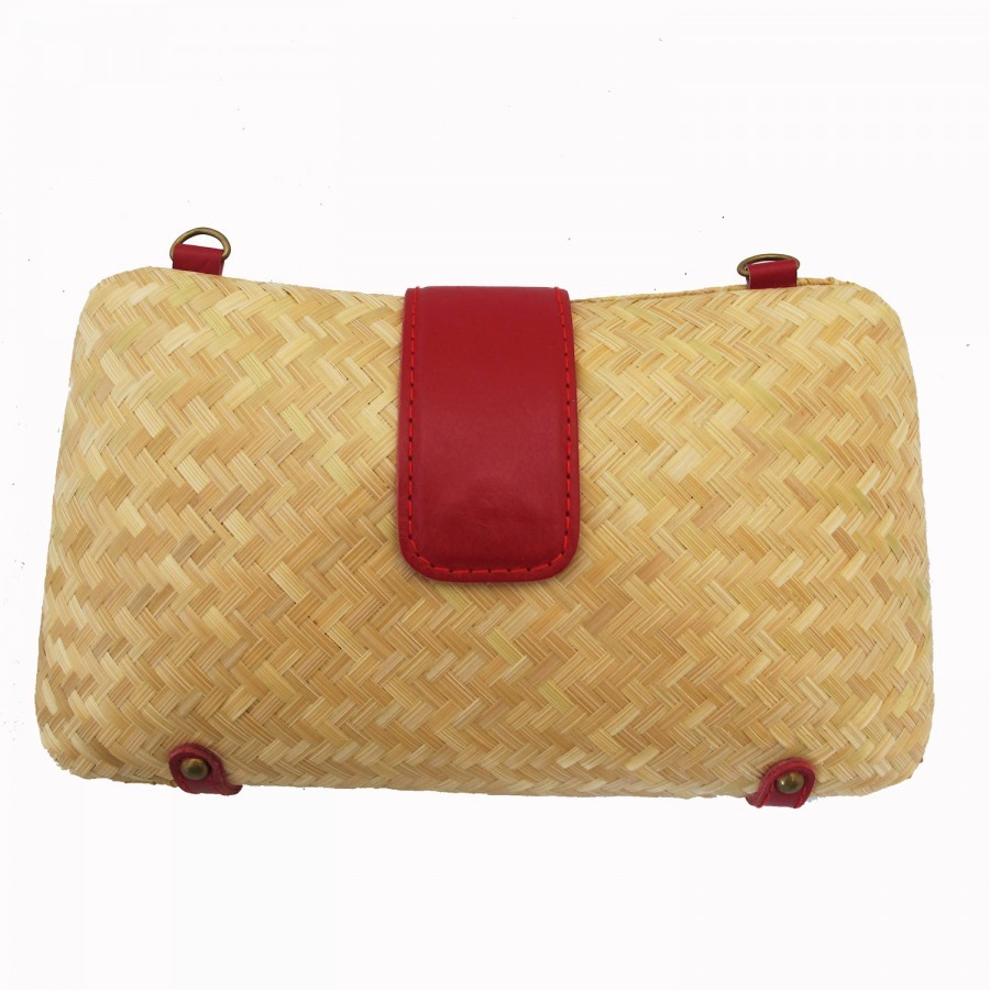 BAMBOO CLUTCH (RED)