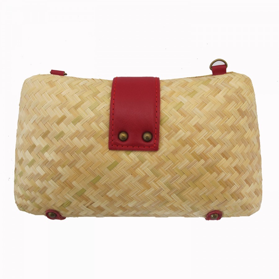 BAMBOO CLUTCH (RED)