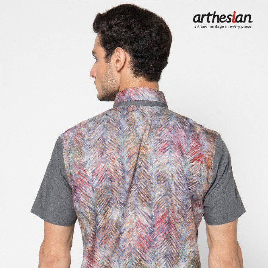 [Arthesian] Kemeja Batik Pria - Big Cevron Batik Cap