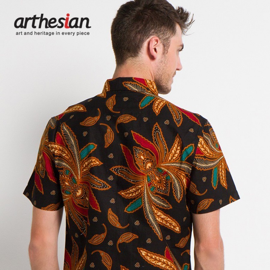 [Arthesian] Kemeja Batik Pria - Big Spider Batik Printing