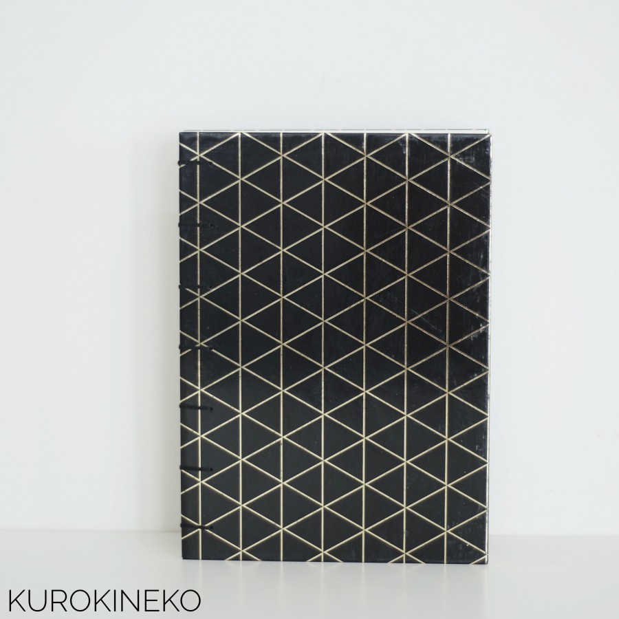 Handmade Notebook A5 - BLACK (Coptic Stitch Binding)