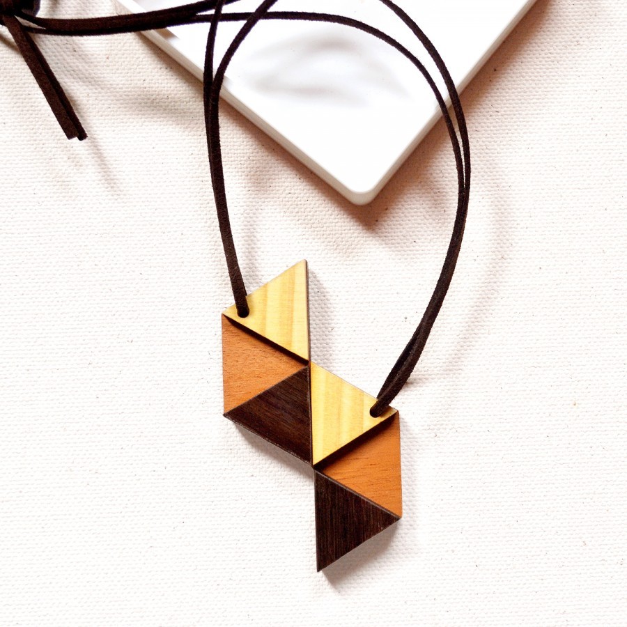 Triangles Wooden Necklace (II)