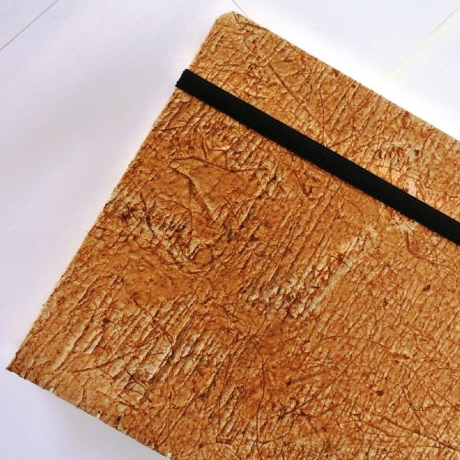 Handmade Journal Sketchbook recycle paper motif kayu