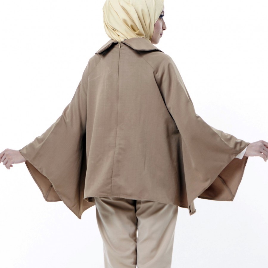 Baju Atasan Blouse Kemeja  Wanita  Creamy Batik Coat Aralus 
