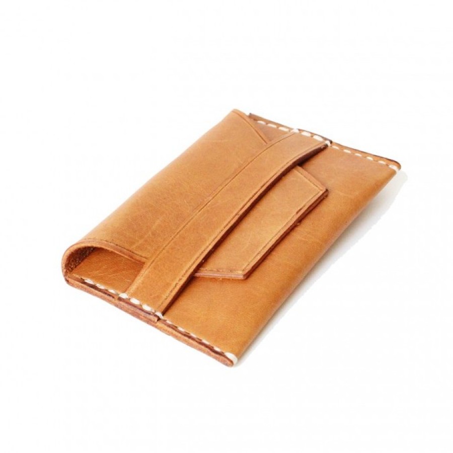 Holarocka "Ark 01" Havana Tan Pull Up Compact Leather Wallet