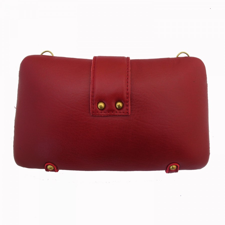 LEATHER CLUTCH - RED