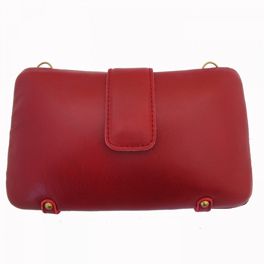 LEATHER CLUTCH - RED