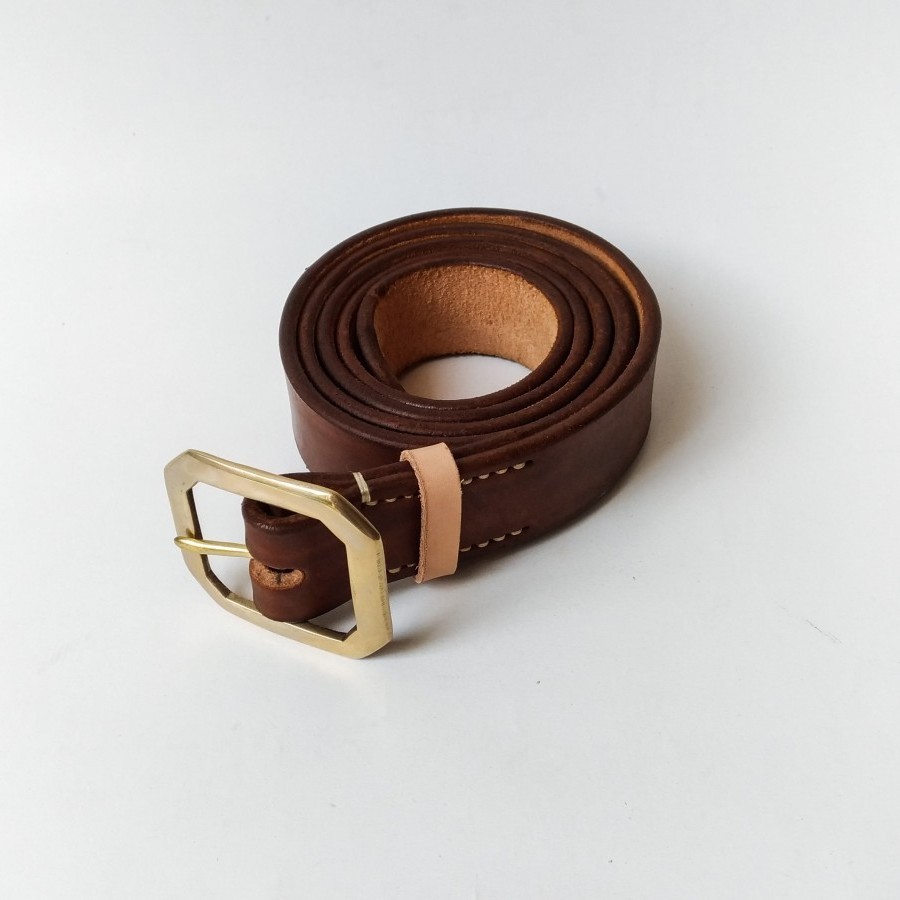 Holarocka Vegtan Leather Belt 02 - walnut ( Sabuk kulit )