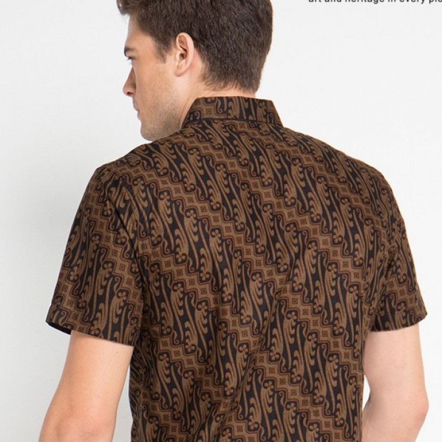 [Arthesian] Kemeja Batik Pria - Parang Pamor Batik Printing