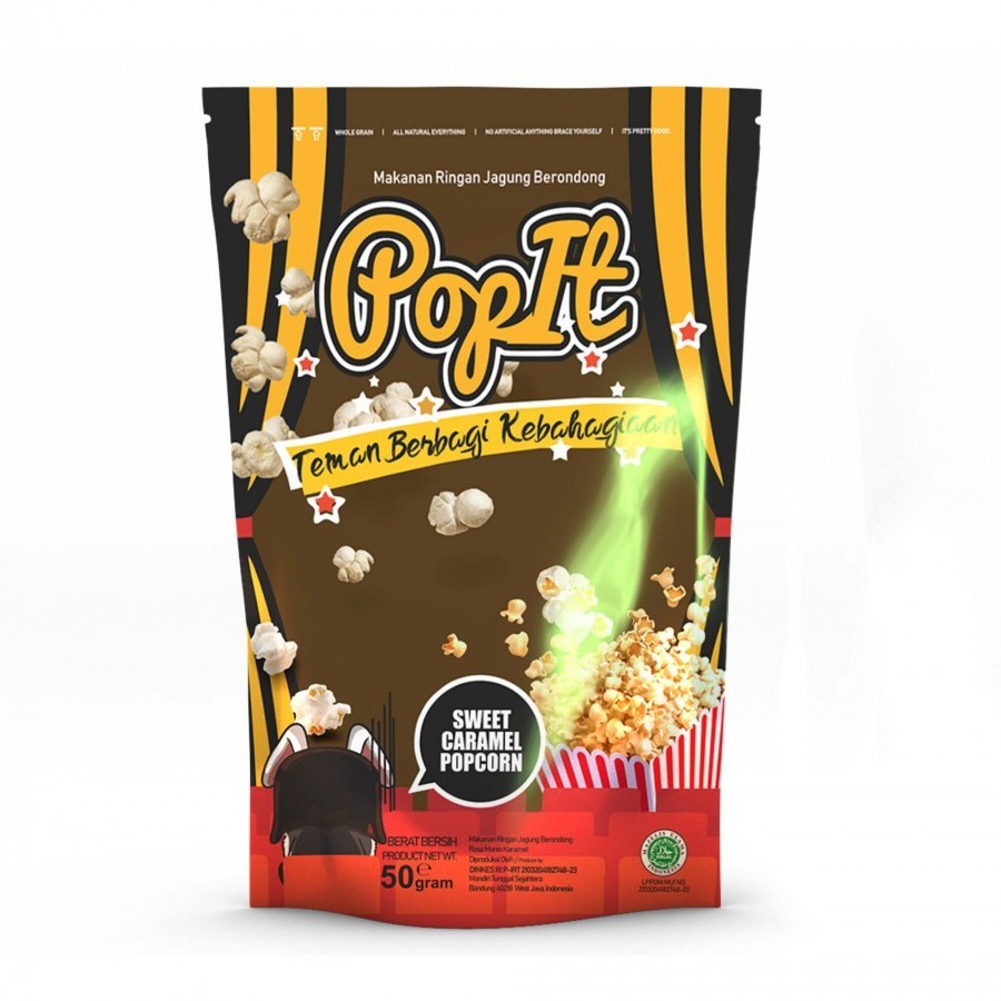 PopIt Snack Sweet Caramel Popcorn Rasa Karamel