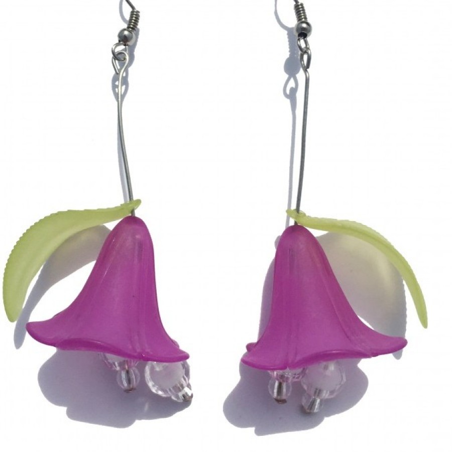 Purple Trumpet earrings