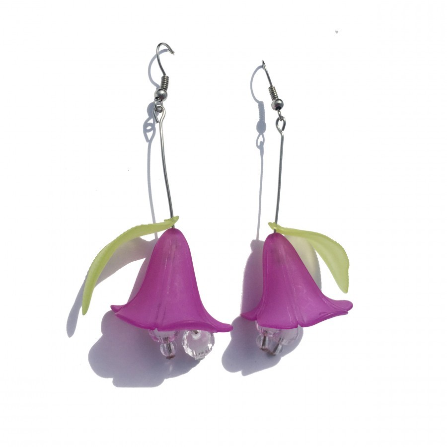 Purple Trumpet earrings