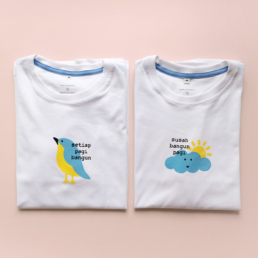 Bangun Pagi Unisex Couple Tshirt Sleepwear & Playwear