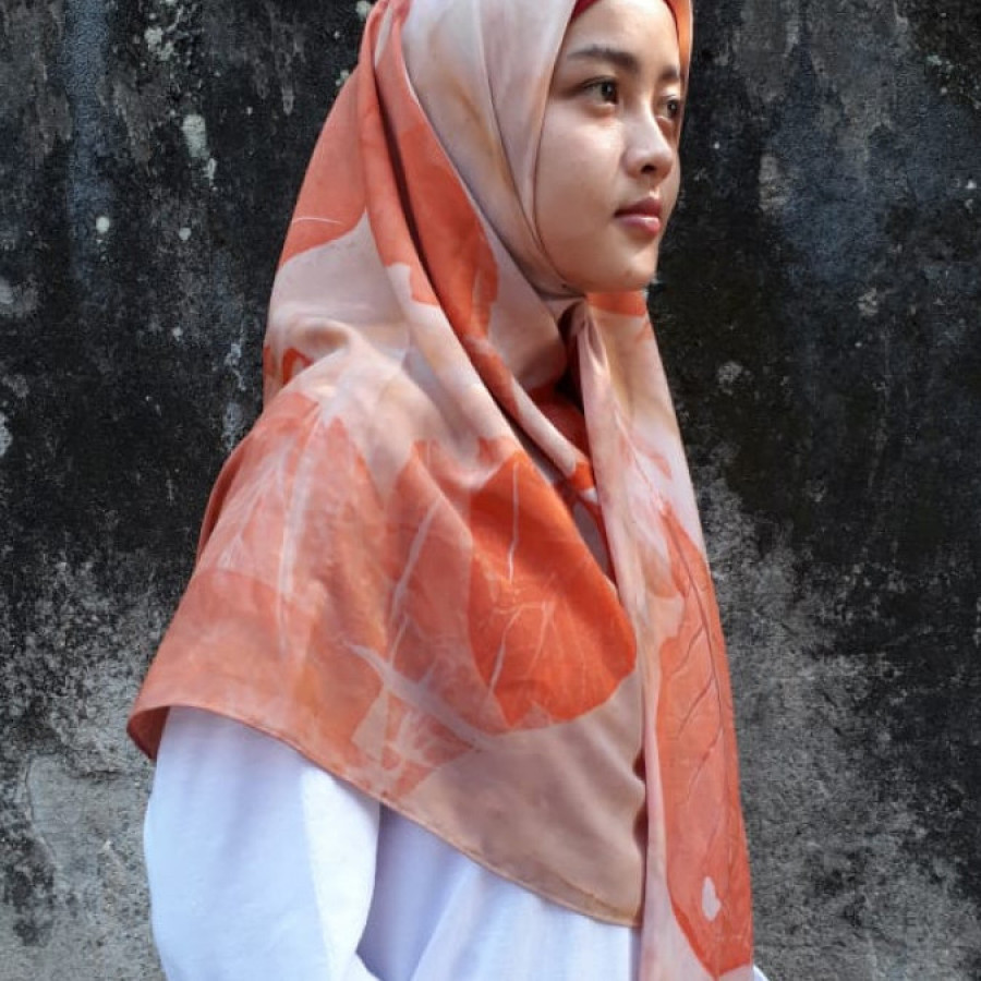 Square hijab caesalpinia series