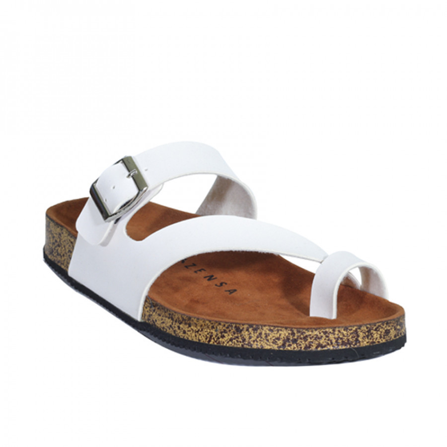 Zensa Footwear Kagura White Sandal Slipper Wanita Original